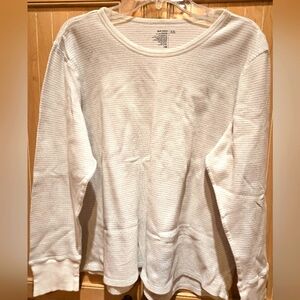 Old Navy White Long Sleeve Thermal Top XXL
